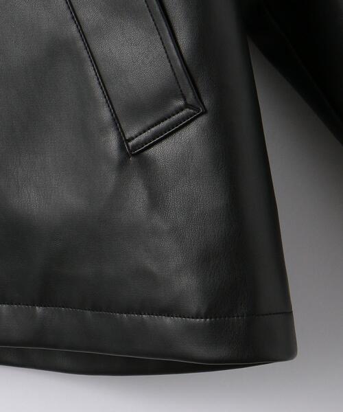 green label relaxing(グリーンレーベルリラクシング)の「シンセティックレザー コーチジャケット(その他アウター・メンズ・ブラック・L/XL/S/M)」の11枚目の写真