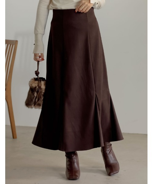 Re:EDIT（リエディ）の「起毛ツイルマーメイドスカート（スカート・レディース・ダークブラウン/ブラック/オレンジ系その他/ベージュ・LARGE/SHORT/MEDIUM）」の13枚目の写真