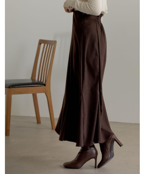 Re:EDIT（リエディ）の「起毛ツイルマーメイドスカート（スカート・レディース・ダークブラウン/ブラック/オレンジ系その他/ベージュ・LARGE/SHORT/MEDIUM）」の15枚目の写真