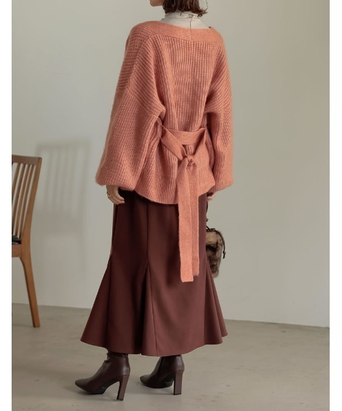 Re:EDIT（リエディ）の「起毛ツイルマーメイドスカート（スカート・レディース・ダークブラウン/ブラック/オレンジ系その他/ベージュ・LARGE/SHORT/MEDIUM）」の22枚目の写真