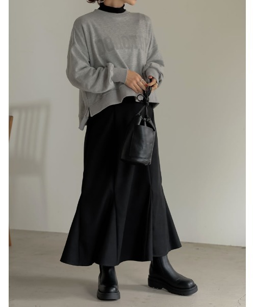 Re:EDIT（リエディ）の「起毛ツイルマーメイドスカート（スカート・レディース・ダークブラウン/ブラック/オレンジ系その他/ベージュ・LARGE/SHORT/MEDIUM）」の10枚目の写真