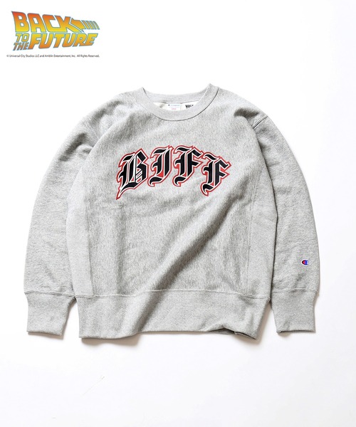 Champion Back The To The 別注リバースウィーブ Future バック トゥ ザ フューチャー Future バック トゥ ザ フューチャー Champion チャンピオン のファッション 別注リバースウィーブ スウェット スウェット 高評価なギフト