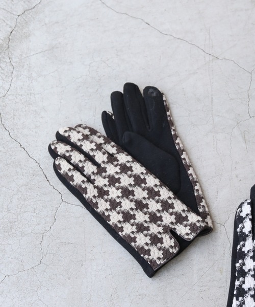 frames RAY CASSIN（フレームスレイカズン）の「【WEB限定】千鳥グローブ（手袋・レディース・ブラック/ブラウン・FREE）」の7枚目の写真