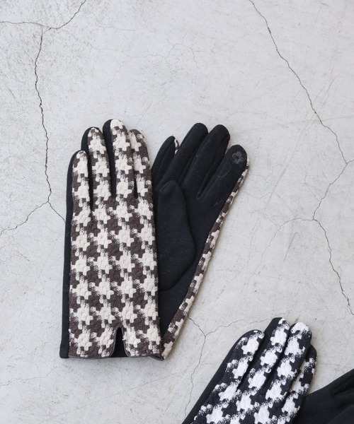 frames RAY CASSIN（フレームスレイカズン）の「【WEB限定】千鳥グローブ（手袋・レディース・ブラック/ブラウン・FREE）」の5枚目の写真