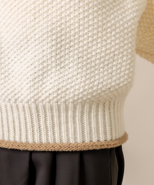 mline（エムライン）の「[mline]チャンキーハーフZIPニット（ニット/セーター・レディース・ブラック/オフホワイト/ブルー/ブルー系その他・FREE）」の15枚目の写真