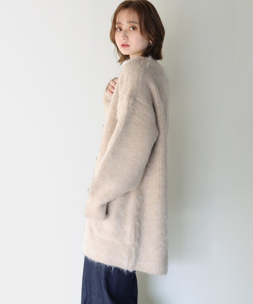 CLEIO(クレイオ)の「【CLEIO】シャギーカーディガン(カーディガン/ボレロ・レディース・ベージュ/ライトカーキ・FREE)」の5枚目の写真