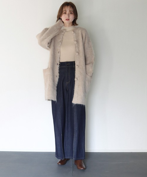 CLEIO(クレイオ)の「【CLEIO】シャギーカーディガン(カーディガン/ボレロ・レディース・ベージュ/ライトカーキ・FREE)」の7枚目の写真