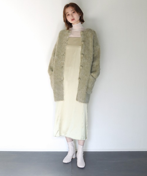 CLEIO(クレイオ)の「【CLEIO】シャギーカーディガン(カーディガン/ボレロ・レディース・ベージュ/ライトカーキ・FREE)」の11枚目の写真