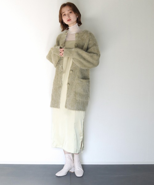 CLEIO(クレイオ)の「【CLEIO】シャギーカーディガン(カーディガン/ボレロ・レディース・ベージュ/ライトカーキ・FREE)」の12枚目の写真