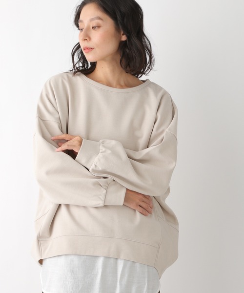 LEPSIM（レプシィム）の「バックロングオーバープルオーバー 228917（スウェット・レディース・グレー/ライトパープル/グリーン/グレイッシュベージュ・FREE）」の3枚目の写真