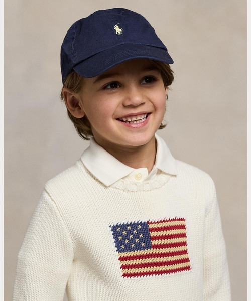 POLO RALPH LAUREN CHILDRENSWEAR（ポロ ラルフ ローレン チルドレンズウェア）の「コットン チノ ベースボール キャップ（キャップ・キッズ・ネイビー系1・ONE/M/S）」の5枚目の写真