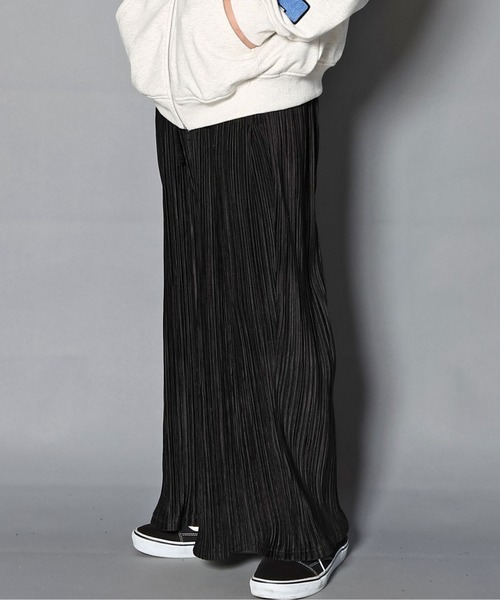 GALLIS ADDICTION(ガリスアディクション)の「GA PLEATS WIDE PANTS/プリーツ ワイドパンツ(その他パンツ・メンズ・ブラック/サンドベージュ・M/L)」の3枚目の写真