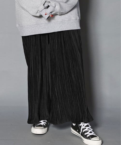 GALLIS ADDICTION(ガリスアディクション)の「GA PLEATS WIDE PANTS/プリーツ ワイドパンツ(その他パンツ・メンズ・ブラック/サンドベージュ・M/L)」の7枚目の写真
