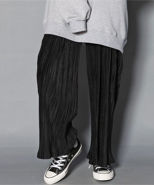 GALLIS ADDICTION(ガリスアディクション)の「GA PLEATS WIDE PANTS/プリーツ ワイドパンツ(その他パンツ・メンズ・ブラック/サンドベージュ・M/L)」の14枚目の写真