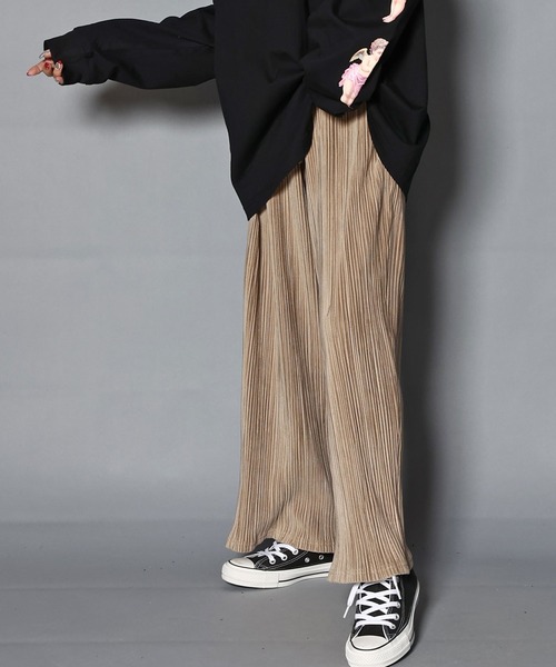GALLIS ADDICTION(ガリスアディクション)の「GA PLEATS WIDE PANTS/プリーツ ワイドパンツ(その他パンツ・メンズ・ブラック/サンドベージュ・M/L)」の15枚目の写真
