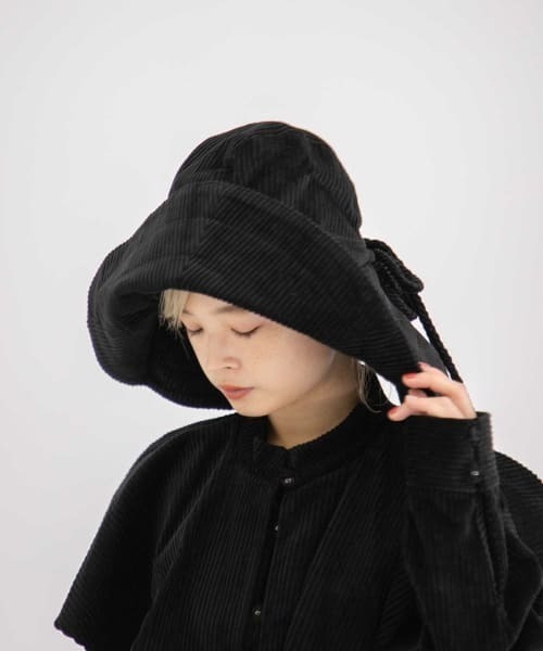 KIMHEKIMコーデュロイ ハット 黒 KIMHEKIMコーデュロイ ハット 黒