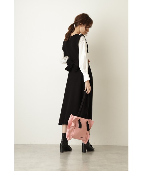 JILL STUART(ジルスチュアート)の「◆アニカドッキングニット(ワンピース・レディース・ブラック/ピンク・2)」の6枚目の写真