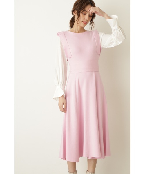 JILL STUART(ジルスチュアート)の「◆アニカドッキングニット(ワンピース・レディース・ブラック/ピンク・2)」の7枚目の写真