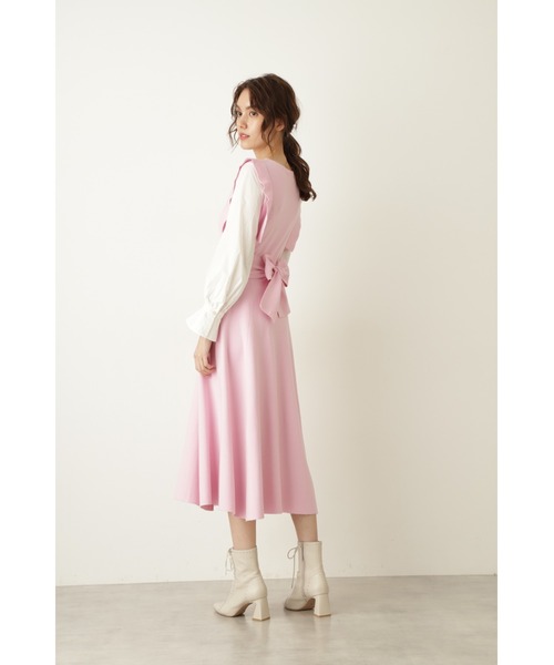 JILL STUART(ジルスチュアート)の「◆アニカドッキングニット(ワンピース・レディース・ブラック/ピンク・2)」の9枚目の写真