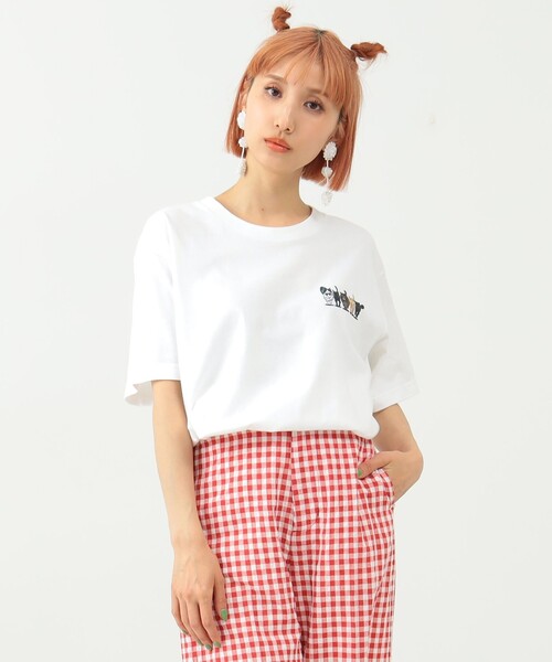 mmts（マミタス）の「〈UNISEX〉中川猫 行進Tシャツ（Tシャツ/カットソー・レディース・ホワイト/ラベンダー/サックスブルー・SMALL/MEDIUM/LARGE/X-LARGE）」の7枚目の写真