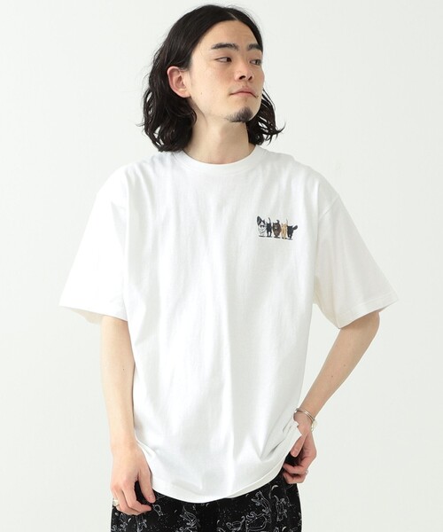 mmts（マミタス）の「〈UNISEX〉中川猫 行進Tシャツ（Tシャツ/カットソー・レディース・ホワイト/ラベンダー/サックスブルー・SMALL/MEDIUM/LARGE/X-LARGE）」の10枚目の写真