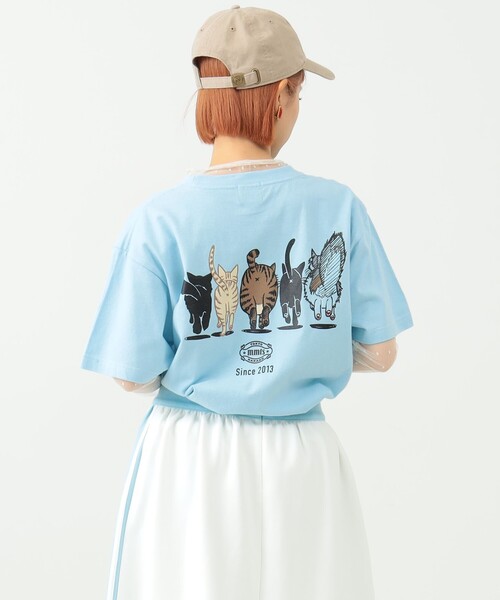 mmts（マミタス）の「〈UNISEX〉中川猫 行進Tシャツ（Tシャツ