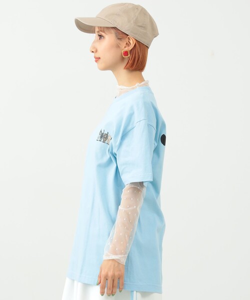 mmts（マミタス）の「〈UNISEX〉中川猫 行進Tシャツ（Tシャツ/カットソー・レディース・ホワイト/ラベンダー/サックスブルー・SMALL/MEDIUM/LARGE/X-LARGE）」の21枚目の写真