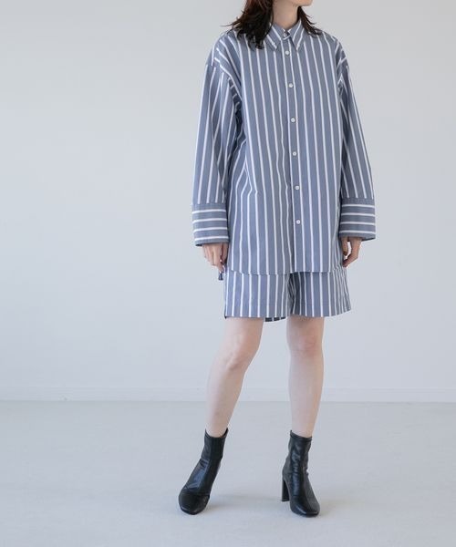 yuw(ユウ)の「ストライプセットアップ 263624(ワンピース・レディース・グリーン系その他/ブルー系その他・FREE)」の3枚目の写真