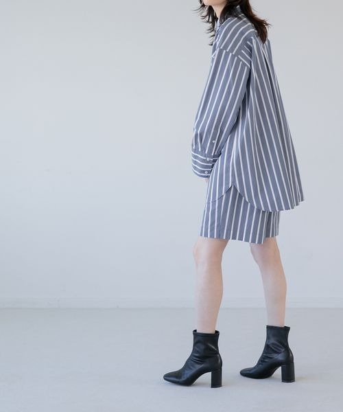 yuw(ユウ)の「ストライプセットアップ 263624(ワンピース・レディース・グリーン系その他/ブルー系その他・FREE)」の4枚目の写真