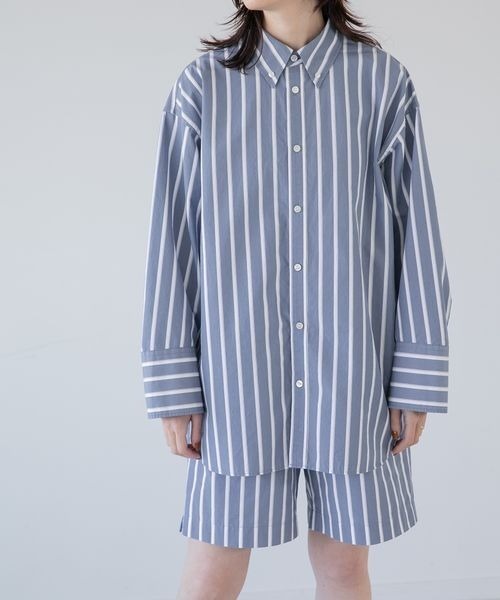 yuw(ユウ)の「ストライプセットアップ 263624(ワンピース・レディース・グリーン系その他/ブルー系その他・FREE)」の7枚目の写真