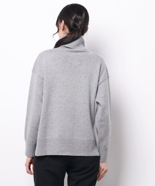 GRANDMA MAMA DAUGHTER（グランマママドーター）の「【 GRANDMA MAMA DAUGHTER / グランマ ママ ドーター 】 ミドルゲージタートルネック GN831831 KTI（ニット/セーター・レディース・グレー/パープル・0）」の4枚目の写真