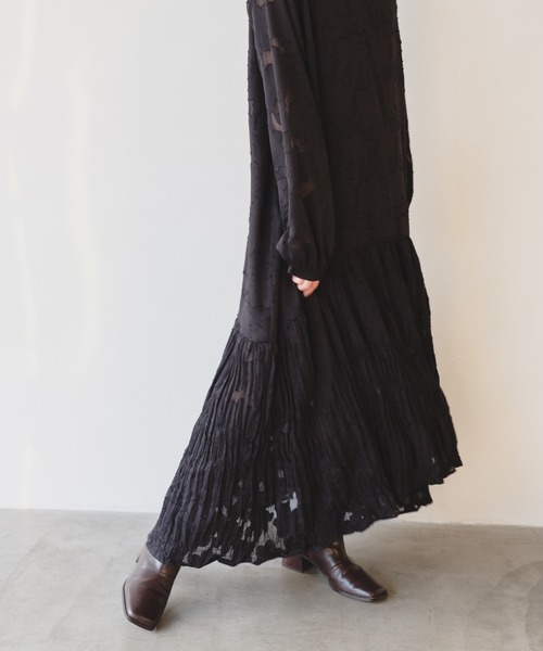 Kastane（カスタネ）の「【サイズ0あり】シアージャガードレースワンピース（ワンピース・レディース・ブラック/アイボリー・FREE/0）」の12枚目の写真