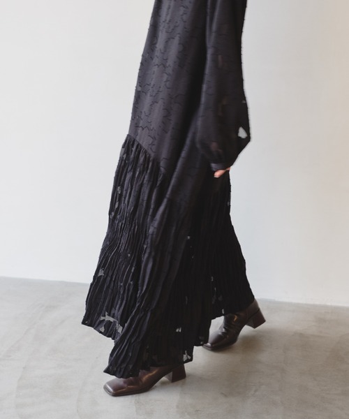 Kastane（カスタネ）の「【サイズ0あり】シアージャガードレースワンピース（ワンピース・レディース・ブラック/アイボリー・FREE/0）」の11枚目の写真