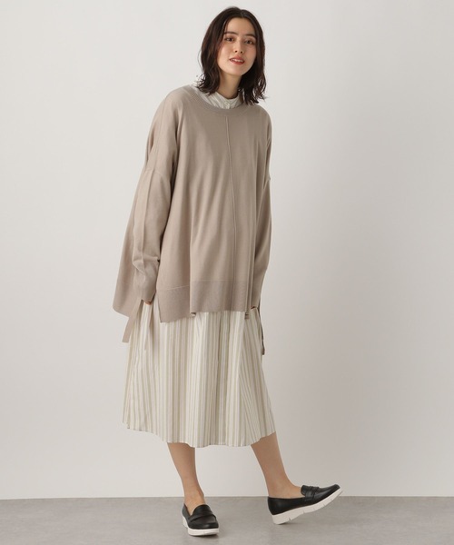 LEPSIM（レプシィム）の「マタニティ／ムジガラワンピース　260811（マタニティウェア/グッズ・レディース・オフホワイト/グリーン/ネイビー・FREE）」の5枚目の写真