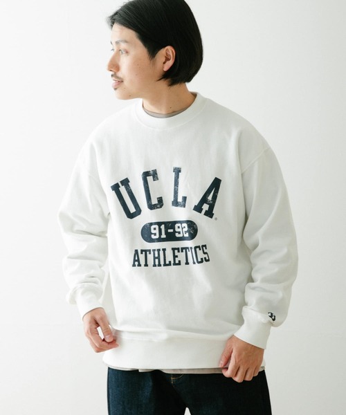 ITEMS URBANRESEARCH（アイテムズ アーバンリサーチ）の「UCLA ロゴスウェット（スウェット・メンズ・ベージュ/パープル/オフホワイト・MEDIUM/LARGE）」の18枚目の写真