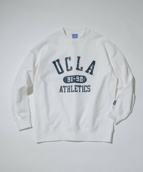 ITEMS URBANRESEARCH（アイテムズ アーバンリサーチ）の「UCLA ロゴスウェット（スウェット・メンズ・ベージュ/パープル/オフホワイト・MEDIUM/LARGE）」の12枚目の写真
