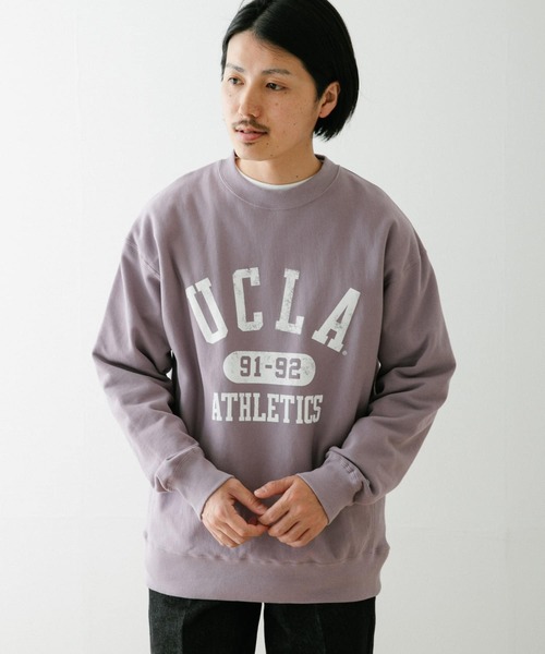 ITEMS URBANRESEARCH（アイテムズ アーバンリサーチ）の「UCLA ロゴスウェット（スウェット・メンズ・ベージュ/パープル/オフホワイト・MEDIUM/LARGE）」の7枚目の写真