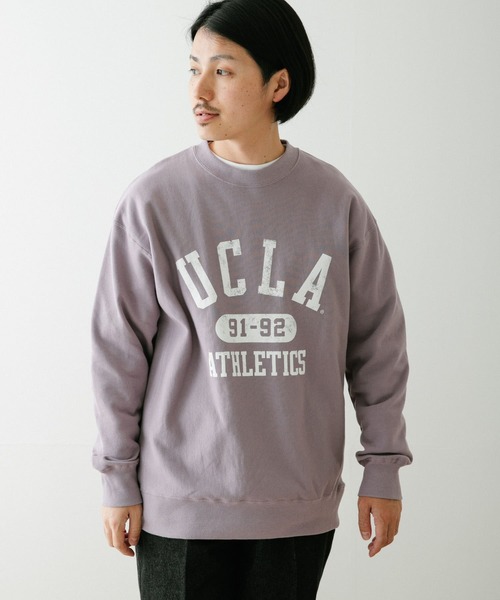 ITEMS URBANRESEARCH（アイテムズ アーバンリサーチ）の「UCLA ロゴスウェット（スウェット・メンズ・ベージュ/パープル/オフホワイト・MEDIUM/LARGE）」の6枚目の写真