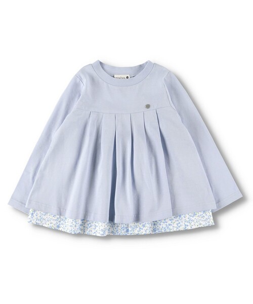 BRANSHES（ブランシェス）の「花柄バックシャン長袖Tシャツ ロンT<br>（Tシャツ/カットソー・キッズ・サックスブルー/ピンク・120/100/110/90/130）」の16枚目の写真
