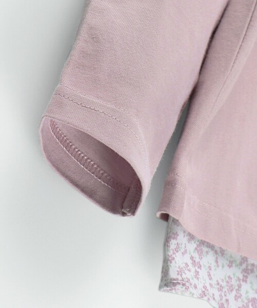 BRANSHES（ブランシェス）の「花柄バックシャン長袖Tシャツ ロンT<br>（Tシャツ/カットソー・キッズ・サックスブルー/ピンク・120/100/110/90/130）」の4枚目の写真