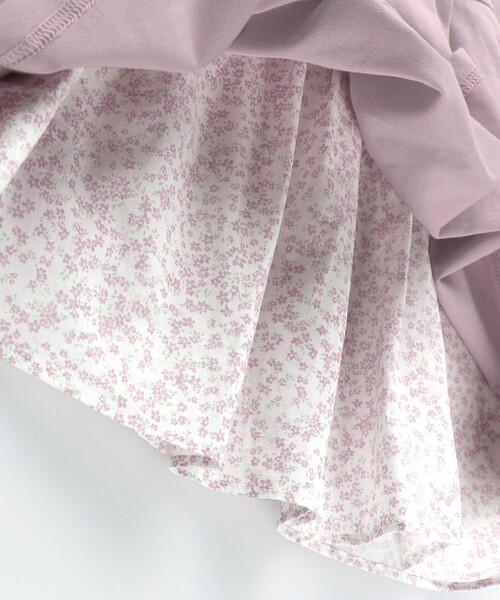 BRANSHES（ブランシェス）の「花柄バックシャン長袖Tシャツ ロンT<br>（Tシャツ/カットソー・キッズ・サックスブルー/ピンク・120/100/110/90/130）」の8枚目の写真