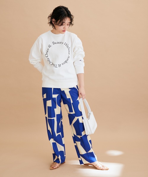 ADAM ET ROPE'（アダムエロペ）の「アートプリントパンツ（その他パンツ・レディース・ダークブラウン/ブルー・36/38）」の16枚目の写真