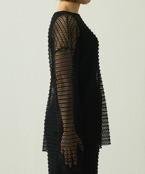 Lui's（ルイス）の「メッシュビッグトップス（Tシャツ/カットソー・レディース・ホワイト/ブラック/イエロー・FREE）」の12枚目の写真