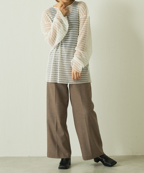 Lui's（ルイス）の「メッシュビッグトップス（Tシャツ/カットソー・レディース・ホワイト/ブラック/イエロー・FREE）」の17枚目の写真