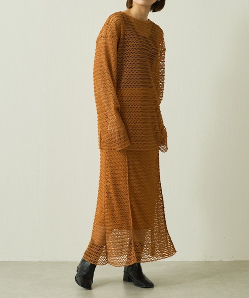 Lui's（ルイス）の「メッシュビッグトップス（Tシャツ/カットソー・レディース・ホワイト/ブラック/イエロー・FREE）」の18枚目の写真