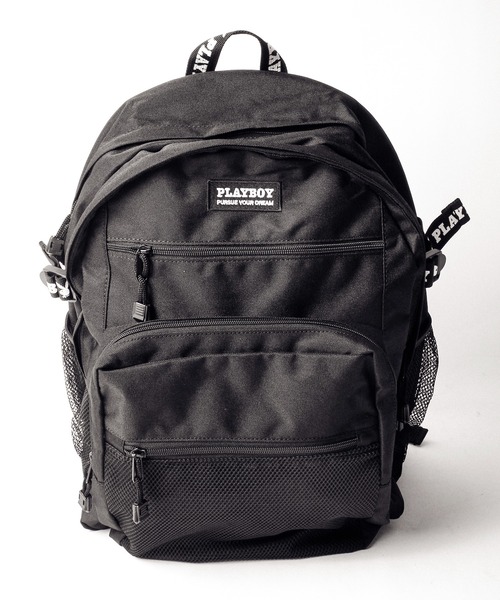 PLAYBOY（プレイボーイ）の「JUNESELECT　プレイボーイスクエアロゴ２層リュックサック（バックパック/リュック・メンズ・ブラック×ホワイト/ブラック×ブラック・FREE）」の7枚目の写真