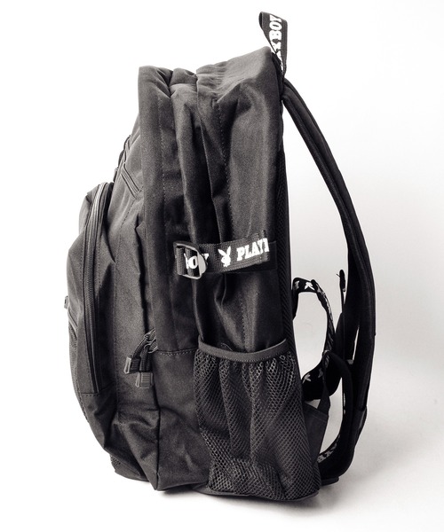 PLAYBOY（プレイボーイ）の「JUNESELECT　プレイボーイスクエアロゴ２層リュックサック（バックパック/リュック・メンズ・ブラック×ホワイト/ブラック×ブラック・FREE）」の8枚目の写真