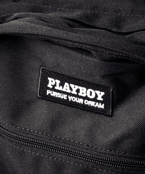 PLAYBOY（プレイボーイ）の「JUNESELECT　プレイボーイスクエアロゴ２層リュックサック（バックパック/リュック・メンズ・ブラック×ホワイト/ブラック×ブラック・FREE）」の13枚目の写真