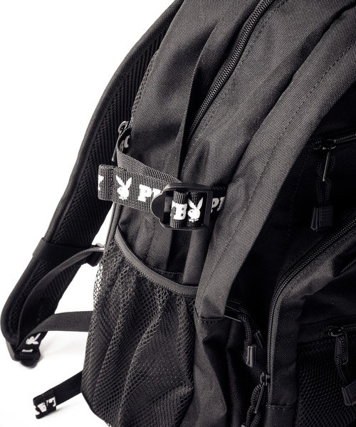PLAYBOY（プレイボーイ）の「JUNESELECT　プレイボーイスクエアロゴ２層リュックサック（バックパック/リュック・メンズ・ブラック×ホワイト/ブラック×ブラック・FREE）」の22枚目の写真