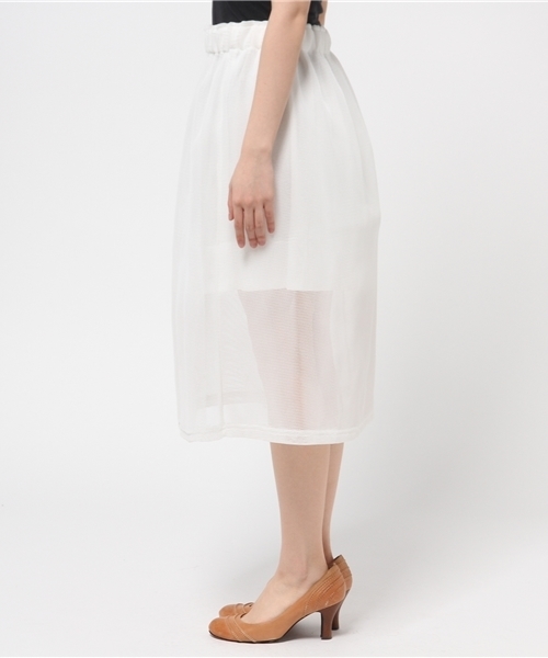 WEGO(ウィゴー)の「WEGO/メッシュAラインスカート(スカート・レディース・ホワイト/ブラック・FREE)」の6枚目の写真